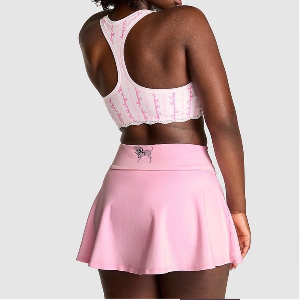 PINK x LoveShackFancy Cotton Foldover Flirty Skirt Size XL